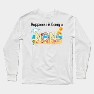 Happiness Is Being A Noni Summer Beach Happy Mother's Long Sleeve T-Shirt